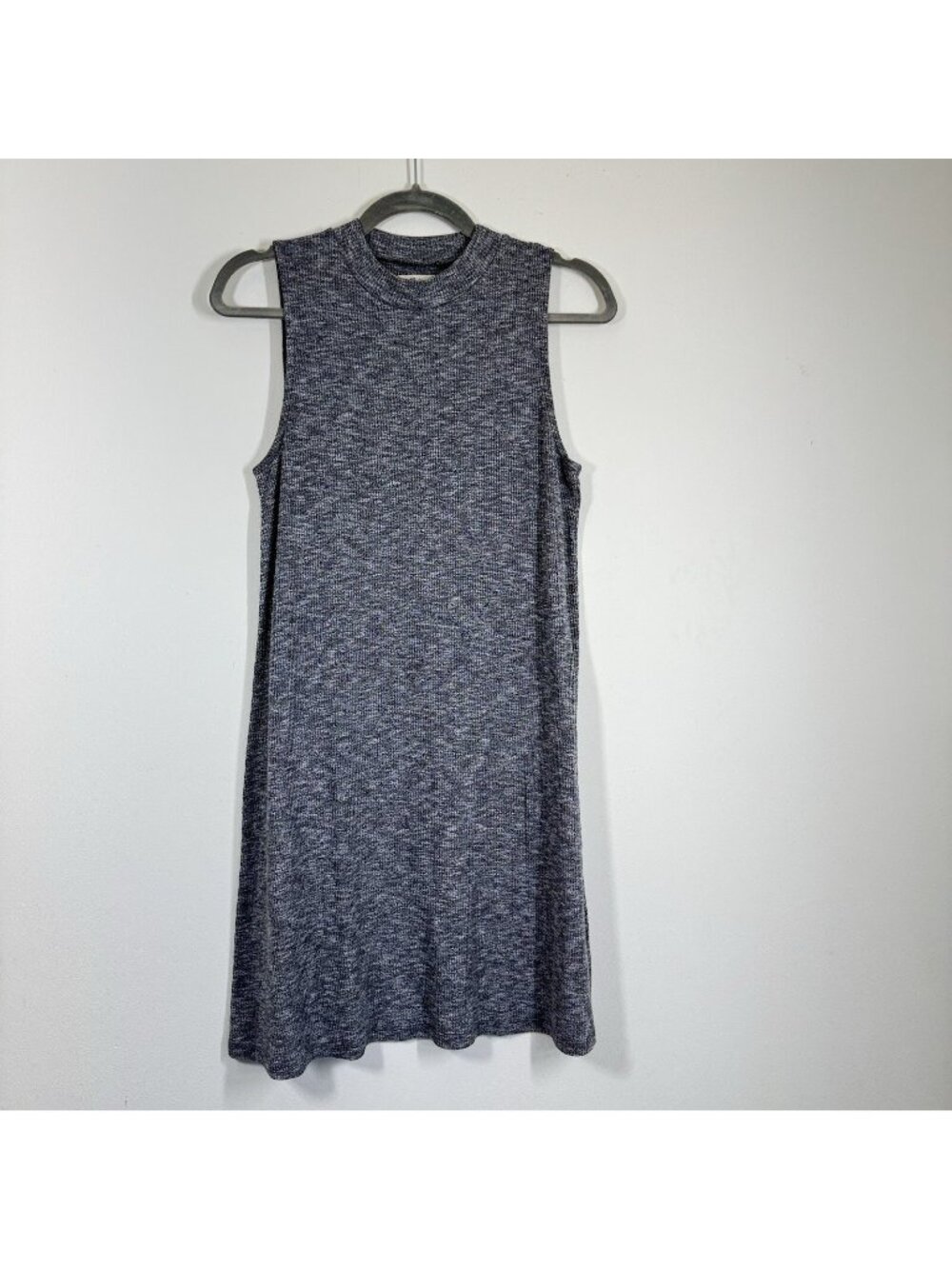 Madewell Women's Ribbed Dress Size M Sleeveless Gray Stretch Knit